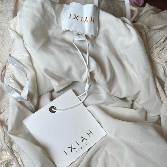 Ixiah Mona Crochet Floral Cutout Ivory White Maxi Dress Size 4 - Picture 11 of 11